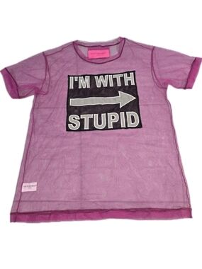 VIKTOR & ROLF Pink Tulle Shirt Im  With Stupid Size Small. New